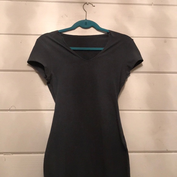 DARK BLUE/GREEN LOW NECK BODY-CON DRESS!! - Picture 2 of 4